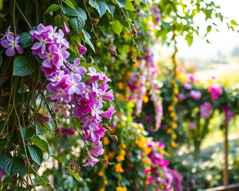Blütenpracht von Kletterpflanzen Blütenpracht von Kletterpflanzen