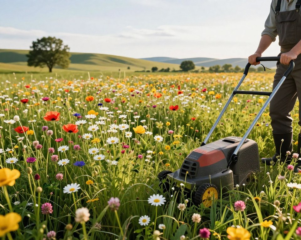 Blumenwiese mähen Anleitung