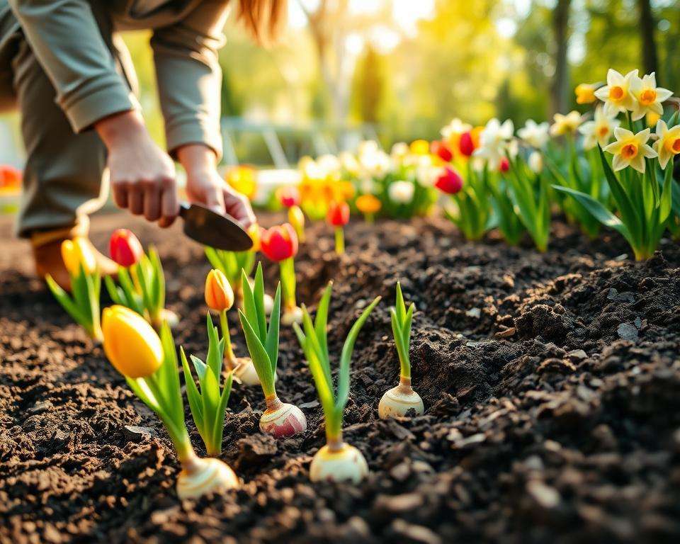 Blumenzwiebeln Pflege im Garten