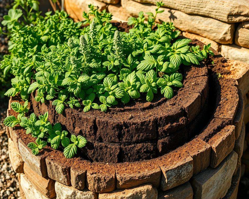 Bodenaufbau Kräuterspirale Zonen Bodenaufbau Kräuterspirale Zonen