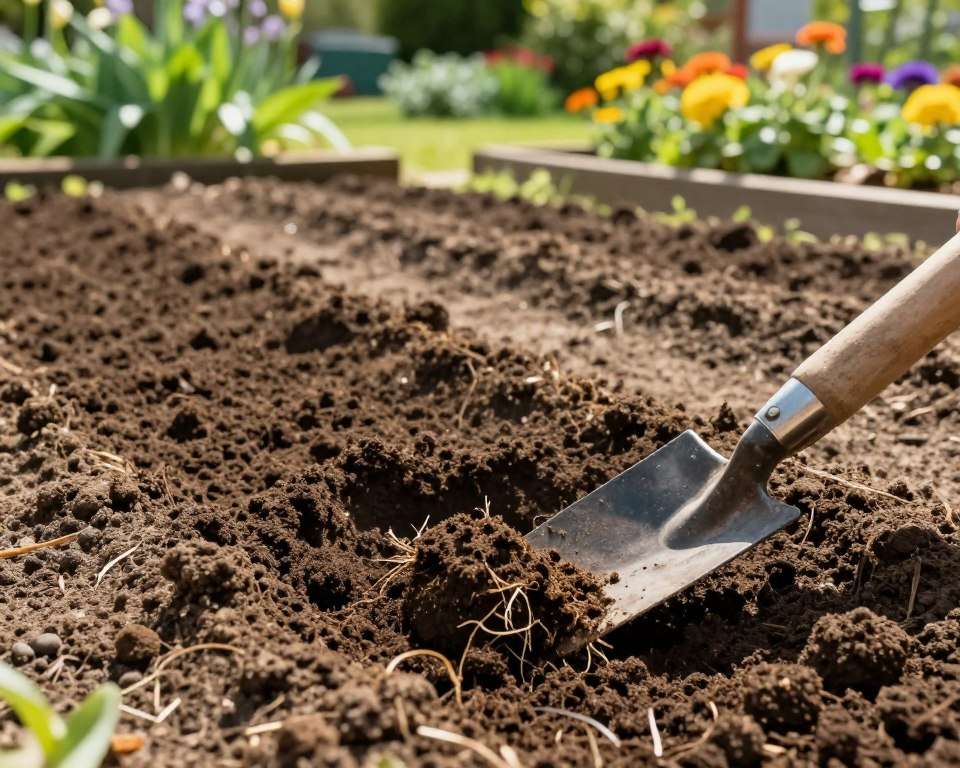 Bodenbearbeitung für Beetpflanzen