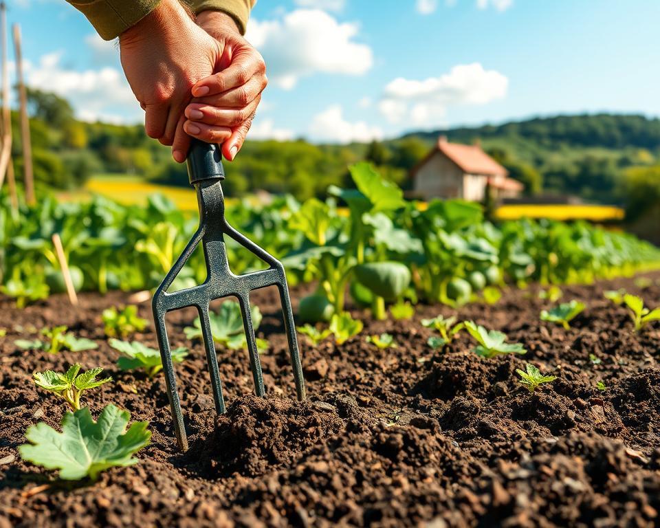 Bodenbearbeitung für Zucchini