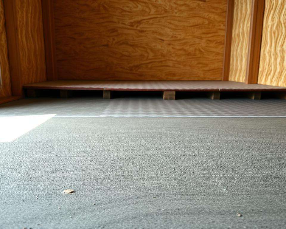 Bodenbeläge und Dämmung Gartenwerkstatt