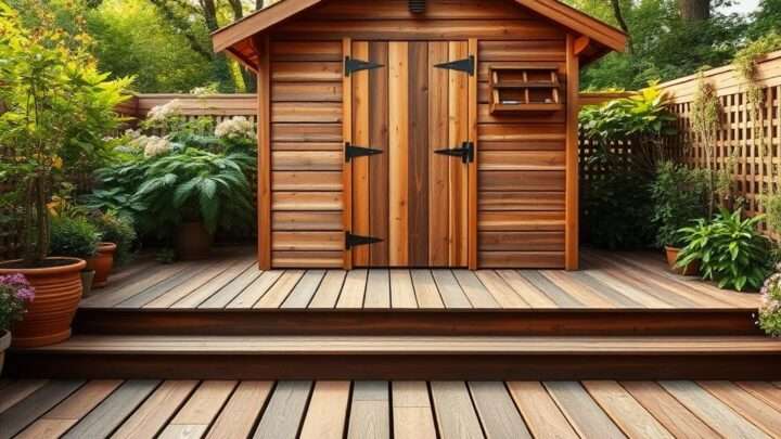 Bodenideen für das Holz-Gartenhaus