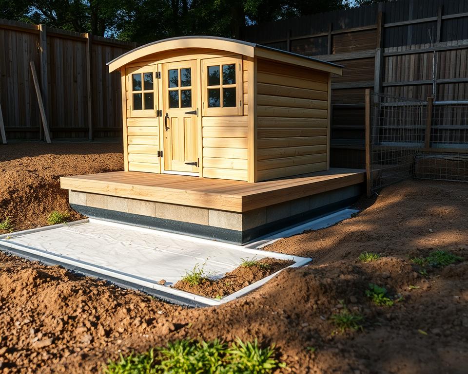 Bodenisolierung Gartenhaus Drainage