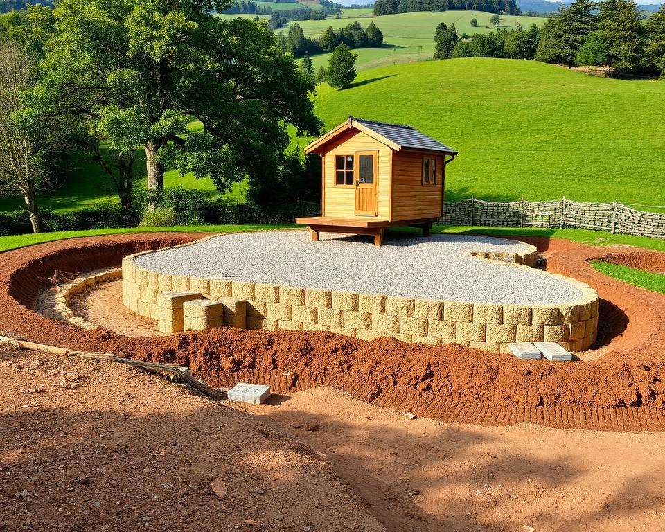 Bodenstabilisierung Gartenhaus Hanglage