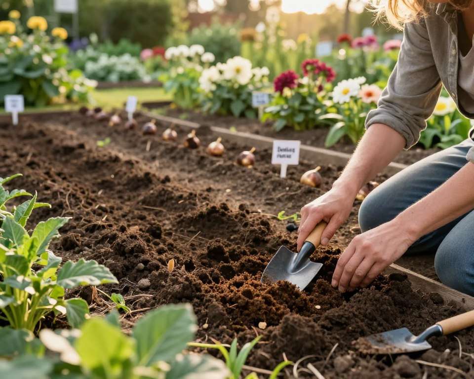 Bodenvorbereitung für Dahlien
