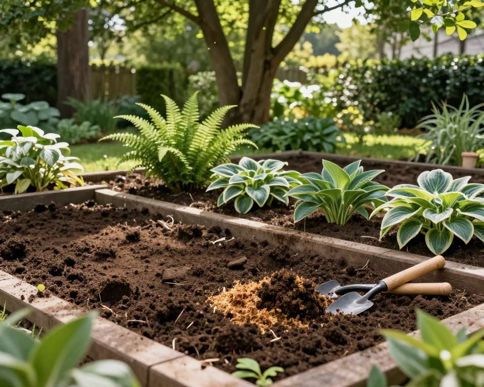 Bodenvorbereitung für Schattenpflanzen