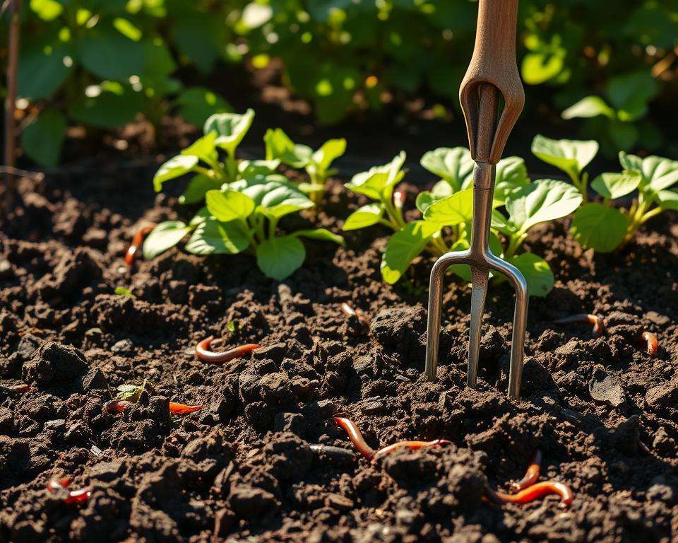 Bodenvorbereitung mit Kompost