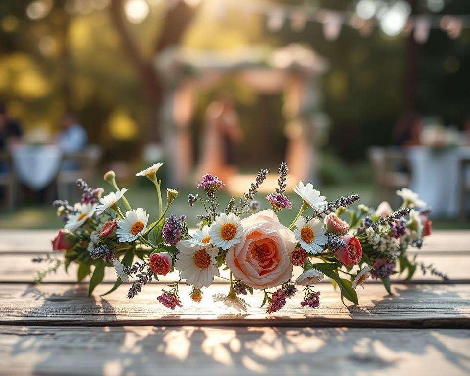 Boho Blumenkranz für Hochzeit