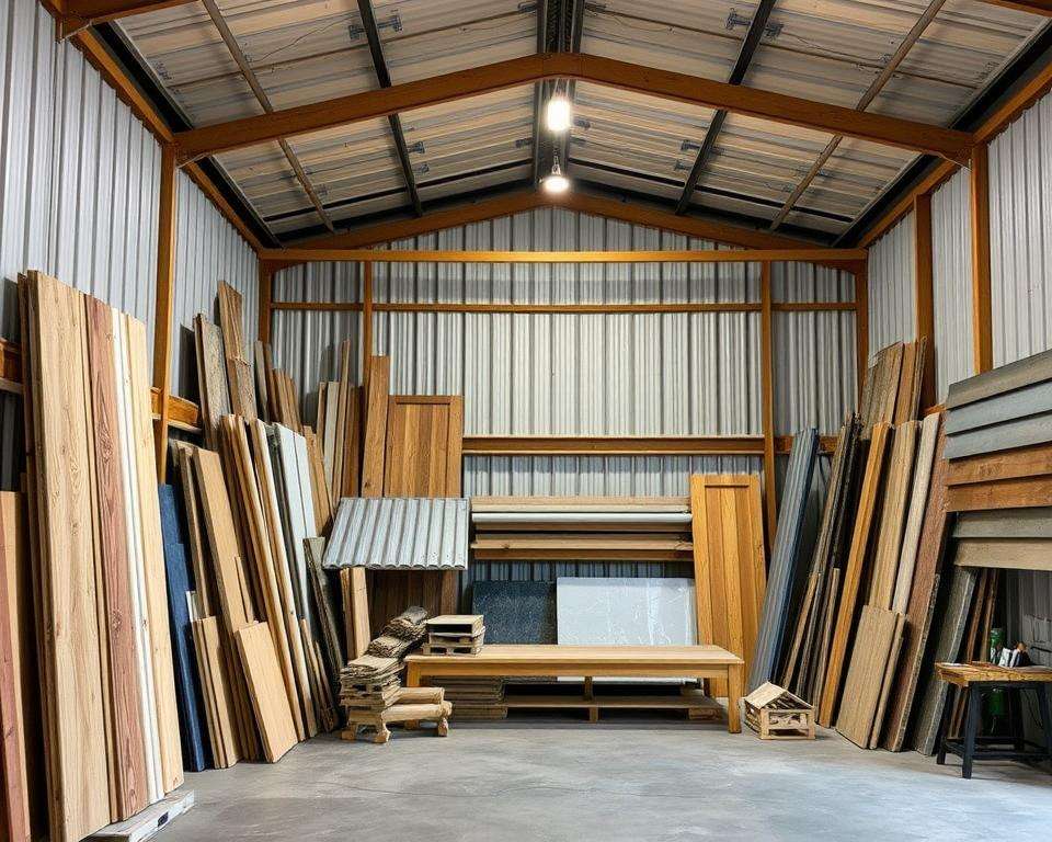 Bootsschuppen Materialien Auswahl