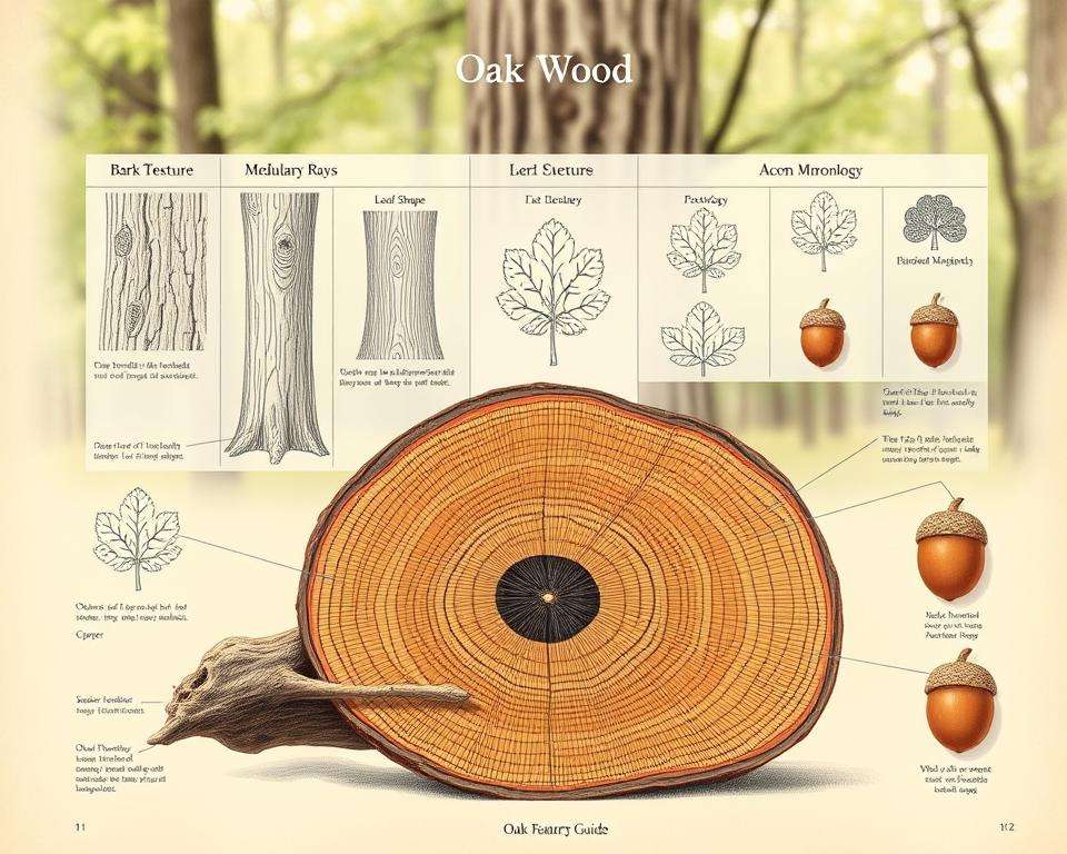 Botanische Klassifizierung von Eichenholz