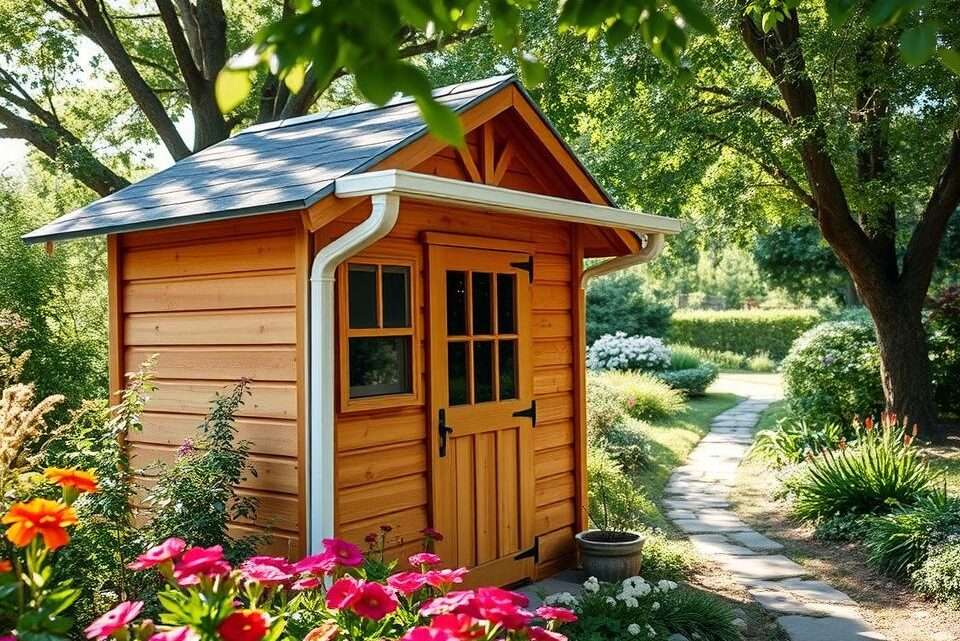 Brauchen Gartenschuppen Regenrinnen?