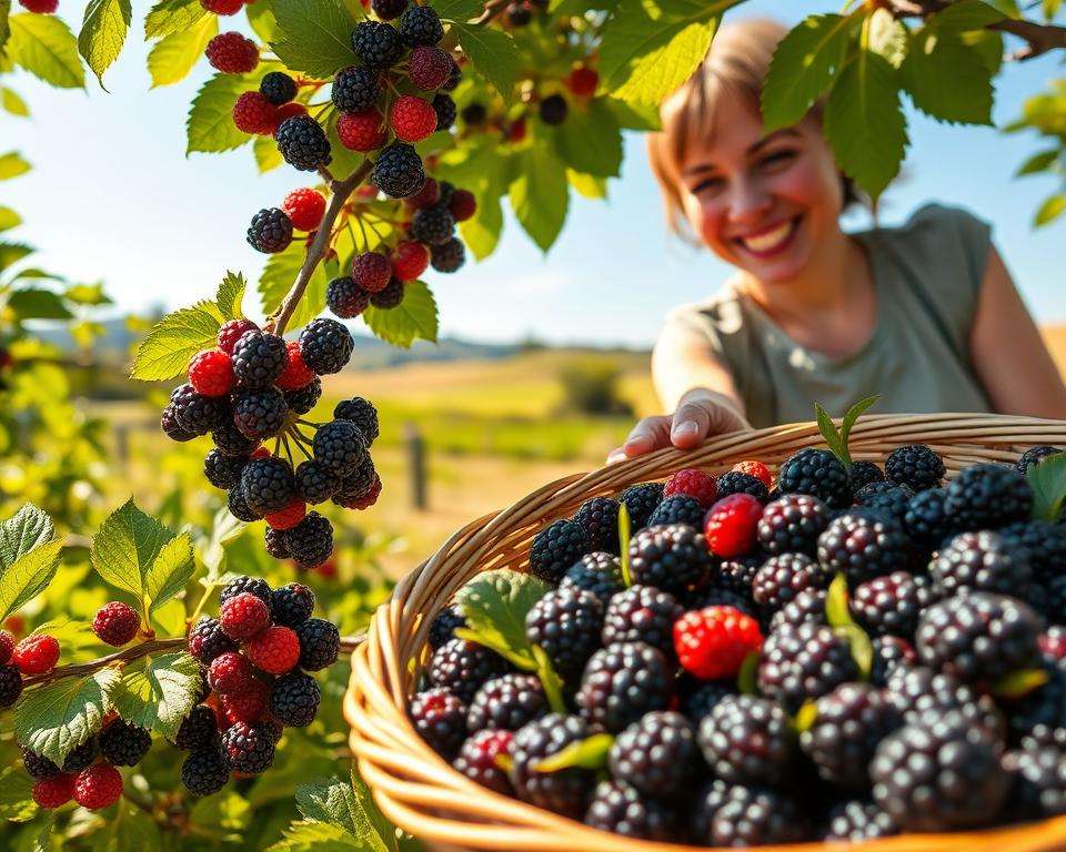 Brombeeren ernten zur richtigen Zeit