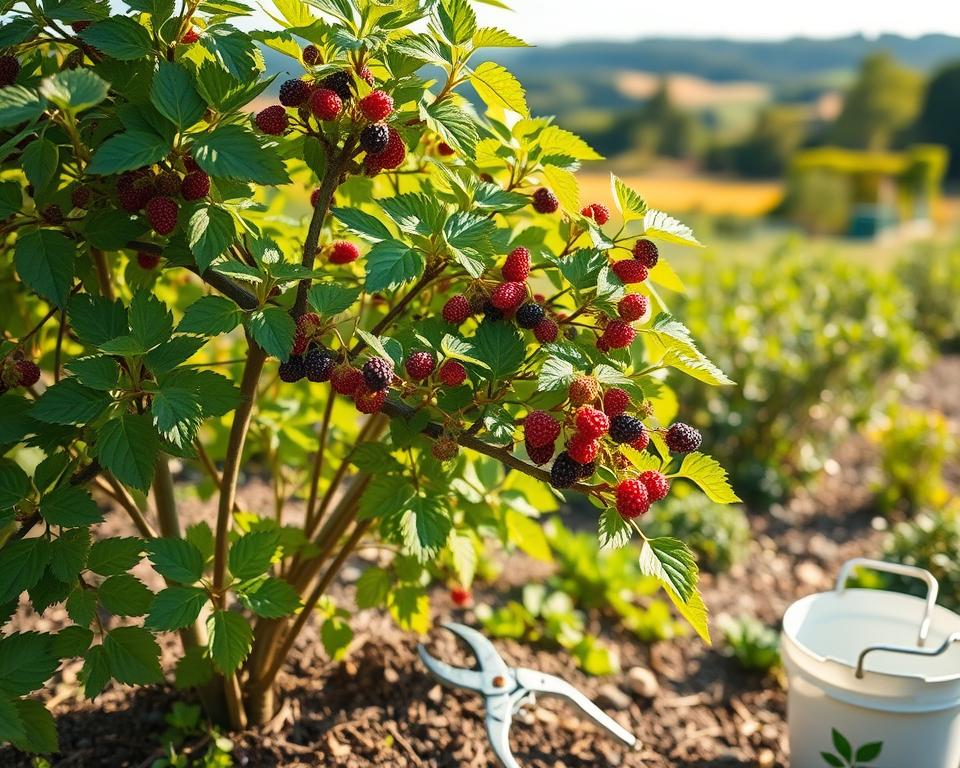 Brombeerpflege nach dem Schnitt