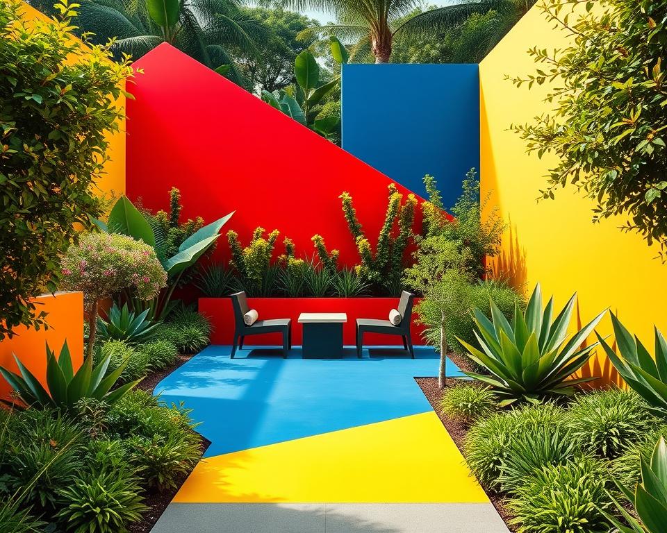 Colour Blocking Gartengestaltung Prinzipien