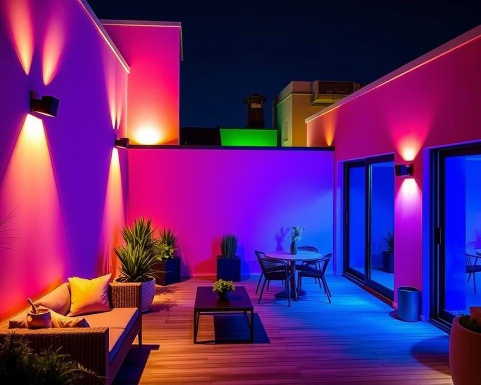Colour Blocking Terrassenbeleuchtung
