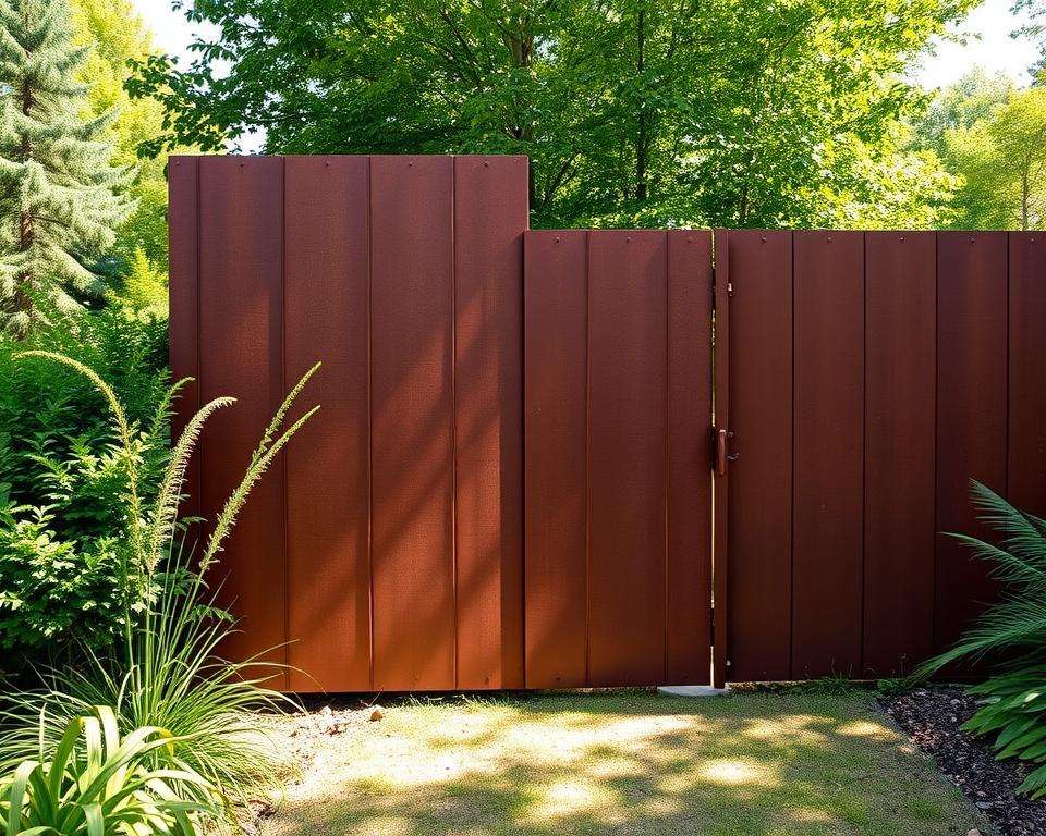 Cortenstahl Sichtschutz und Gartentore