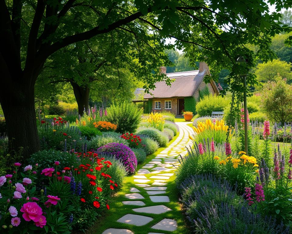 Cottage-Garten Weggestaltung