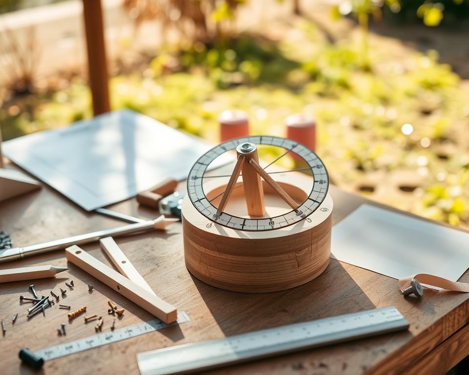 DIY Sonnenuhr bauen Schritt für Schritt