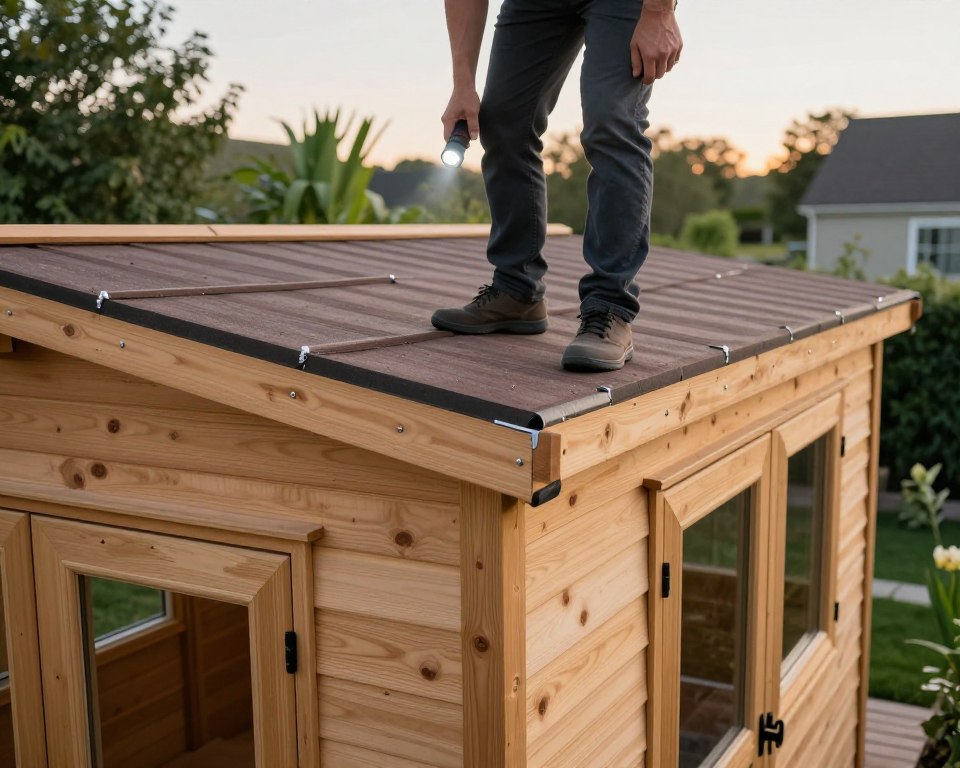 Dachabdichtung Gartenhaus prüfen Dachabdichtung Gartenhaus prüfen
