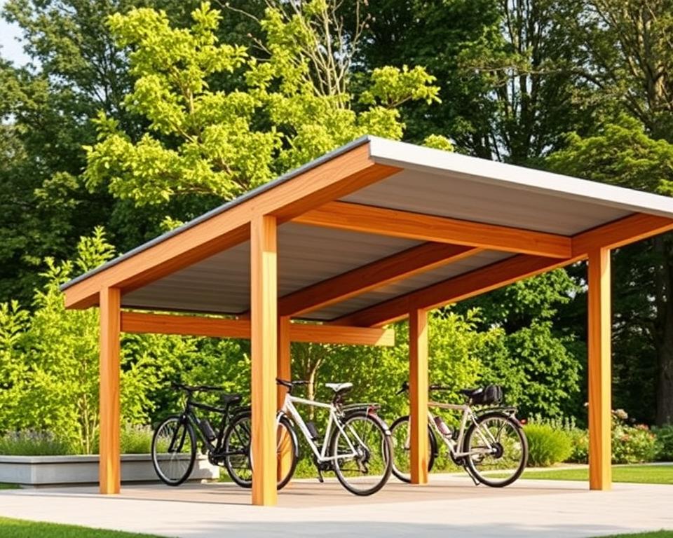 Dacheindeckung Fahrradüberdachung
