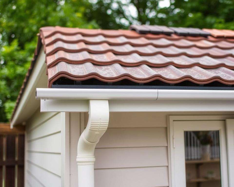 Dacheindeckung Regenwassermanagement Gartenhaus