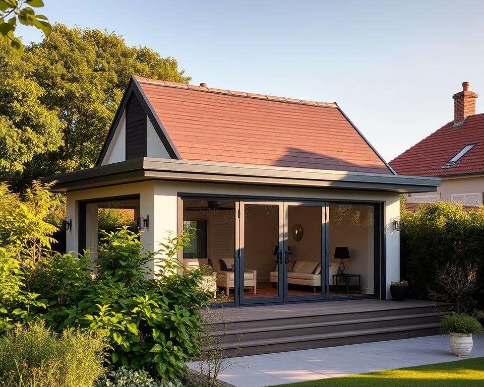 Dachformen Gartenhaus Flachdach Satteldach