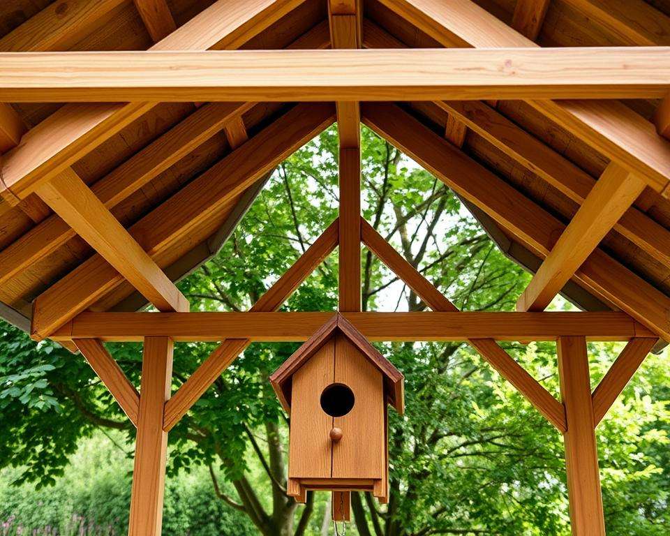 Dachkonstruktion für Nisthilfe