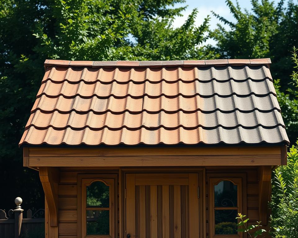 Dachmaterial Gartenhaus Optionen