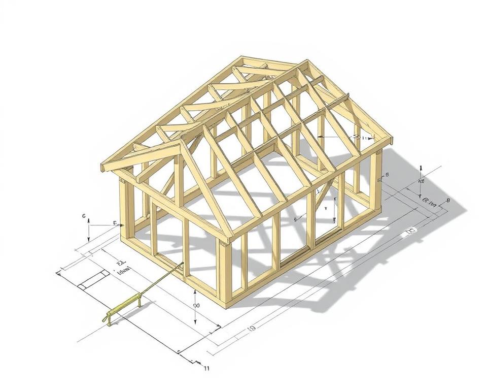Dachplanung Gartenhaus Konstruktion