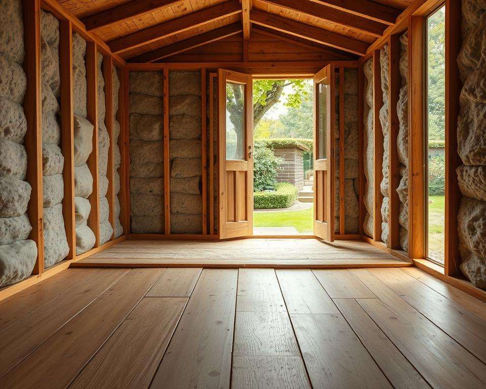 Dämmungsverlegung Gartenhaus