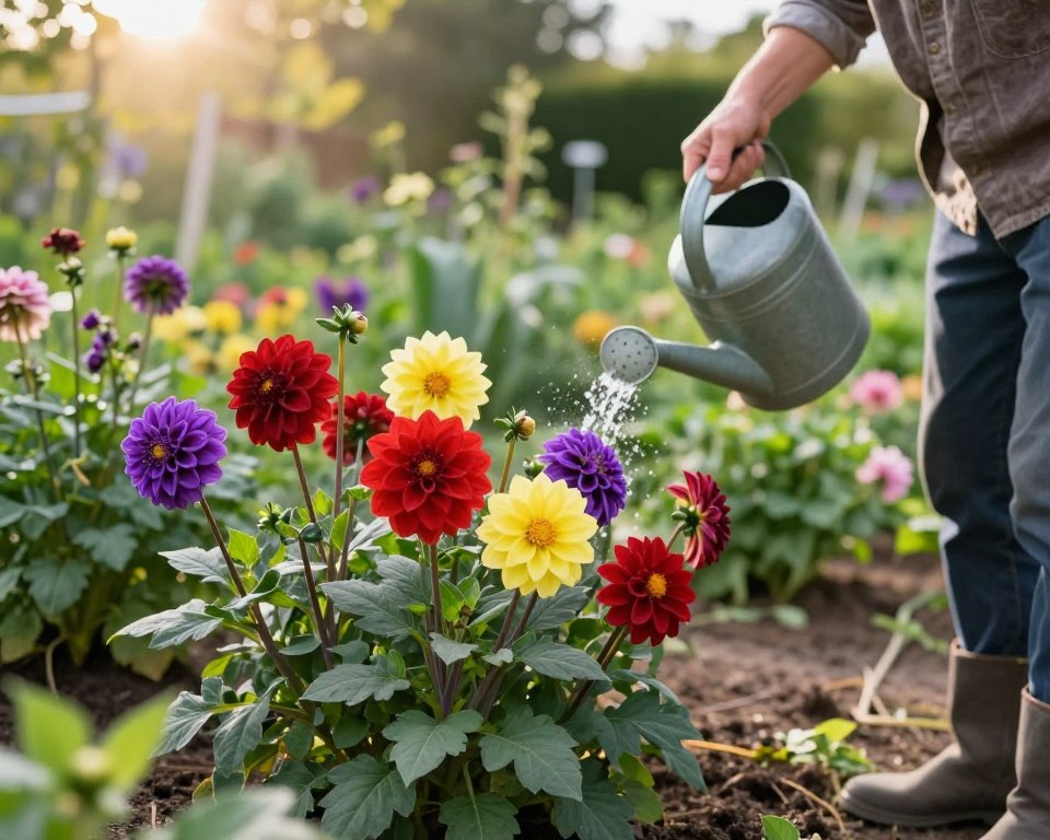 Dahlien Pflege und Gießtechniken