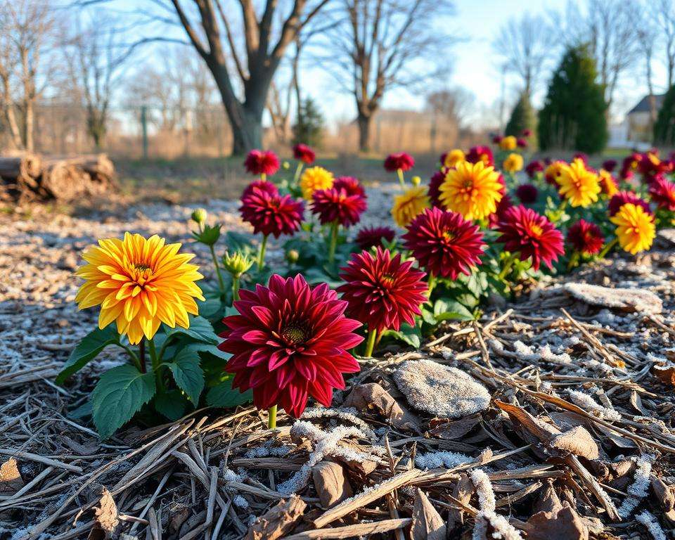 Dahlien Winterschutz im Beet Dahlien Winterschutz im Beet