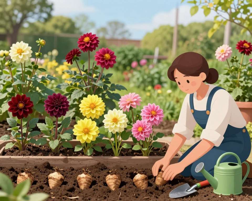 Dahlien pflanzen Anleitung