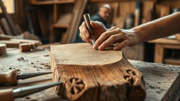 Das Arbeiten von Holz