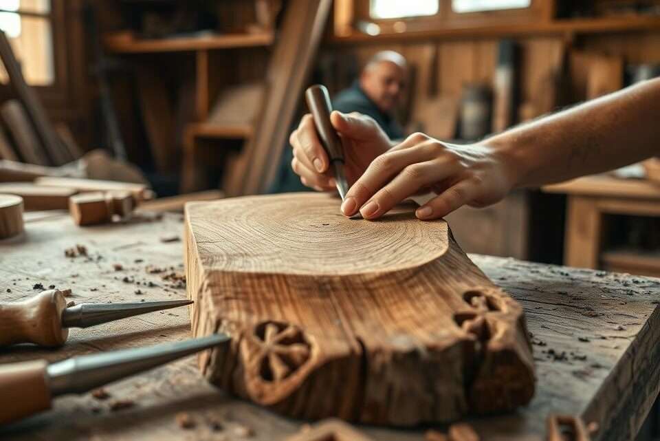 Das Arbeiten von Holz