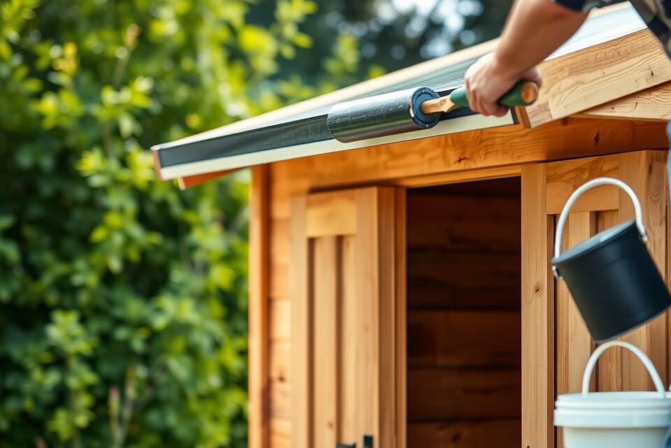 Das Flachdach auf dem Gartenhaus abdichten – Tipps & Tricks Das Flachdach auf dem Gartenhaus abdichten – Tipps & Tricks