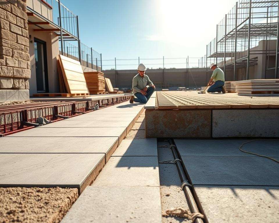 Dehnungsfugen und Gefälle bei Terrassenmontage