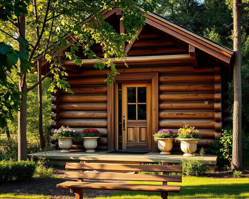 Design und Materialien Blockhaus Gartenhaus