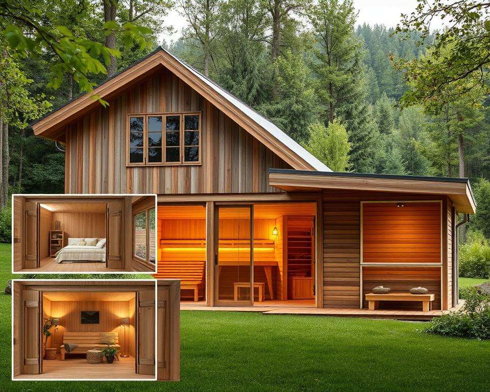 Designvarianten Saunahäuser