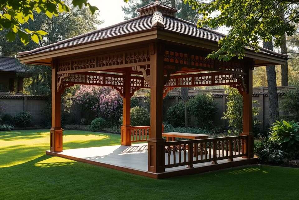 Detaillierte Anleitung zum Versetzen eines Holzpavillons