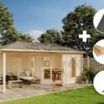 ECO Set - Gartenhaus  5-Eck Liwa - imprägniert|6x3m