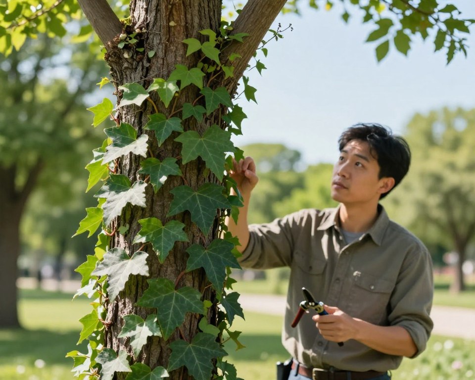 Efeu Fehler bei Baumpflege