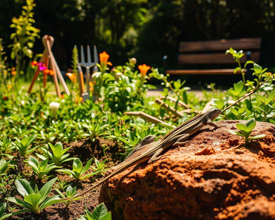 Eidechsen im Garten beobachten