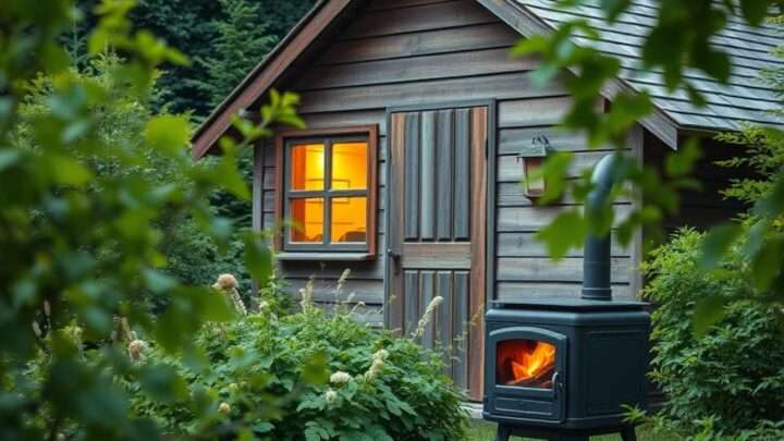 Ein Holz-Gartenhaus ohne Strom heizen: Der Ratgeber