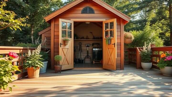 Einen Gartenschuppen auf Terrassendielen aufstellen: Das müssen Sie wissen