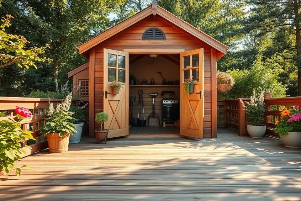 Einen Gartenschuppen auf Terrassendielen aufstellen: Das müssen Sie wissen