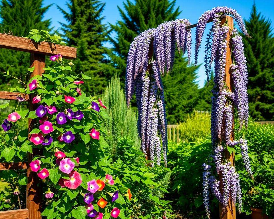 Einjährige und mehrjährige Kletterpflanzen im Vergleich Einjährige und mehrjährige Kletterpflanzen im Vergleich