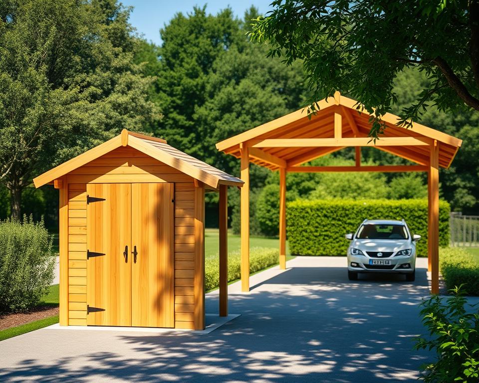 Einzelcarport und Doppelcarport Vergleich